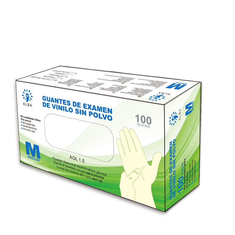 Luvas de Vinil - Sem Pó - 100 unidades