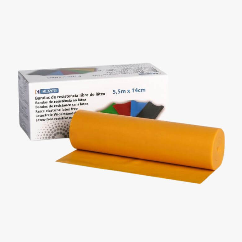 Banda Elástica Amarelo - Resistência Extra Suave - 14cm X 5,5m