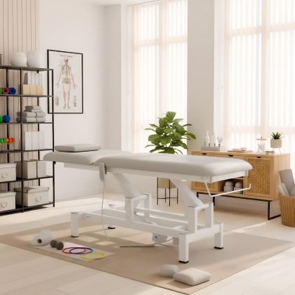 Marquesa Elétrica Fortis 2 – Comando Manual, Almofada, Cinzento Claro