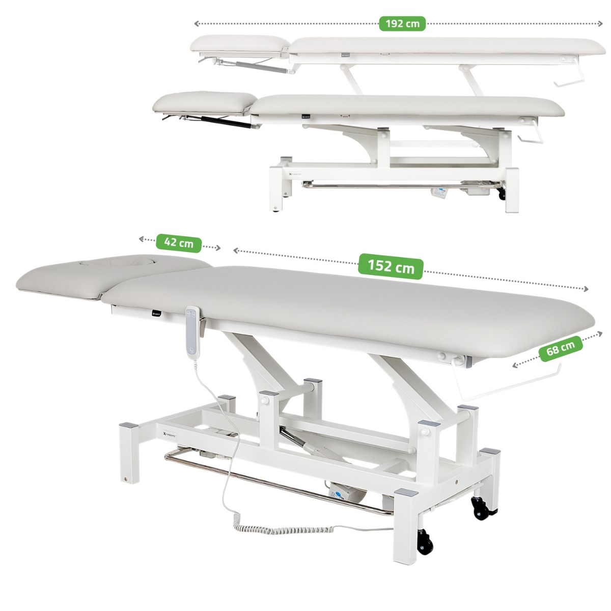 Marquesa Elétrica Fortis 2 ERGO – Barra de Elevação Periférica, Almofada ERGO, Cinzento Claro