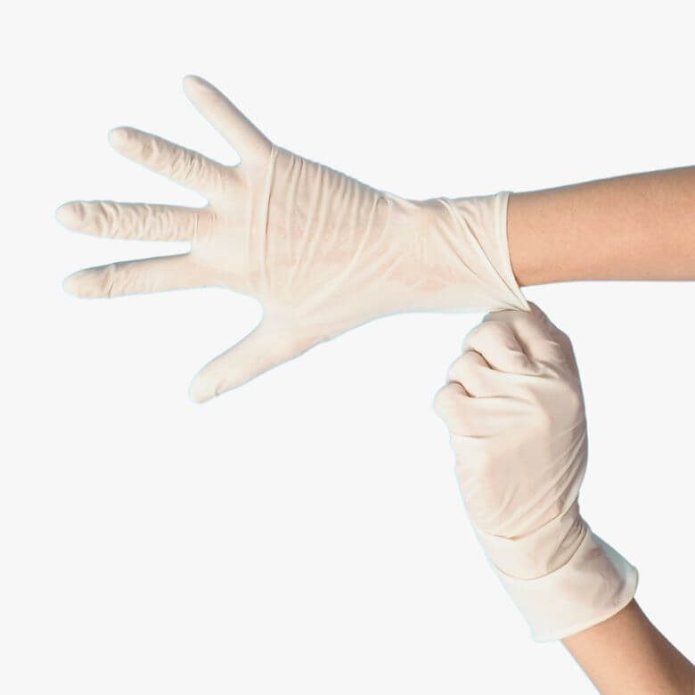 Luvas de Látex – Sem Pó - 100 unidades