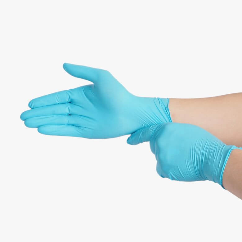 Luvas de Nitrilo Azul - Sem Pó - 100 unidades