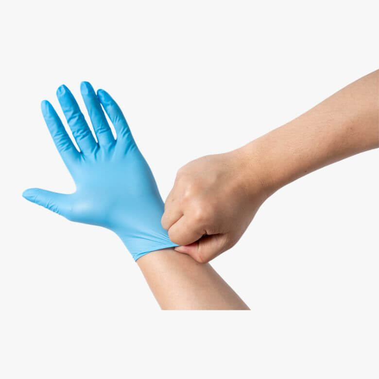 Luvas de Nitrilo Azul - Sem Pó - 100 unidades
