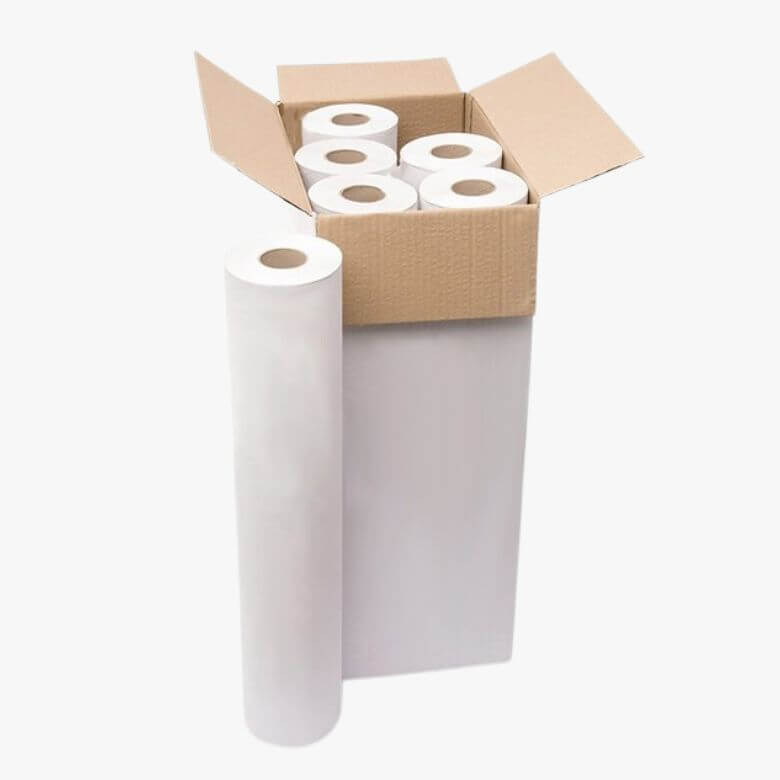 Rolos de Marquesa - Papel 23g/M2 - 60cm x 100m - 8 Unidades
